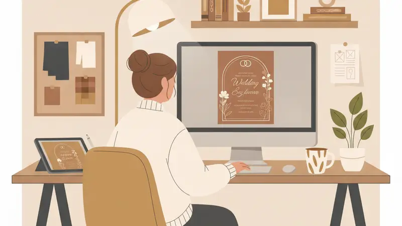 Tampilan antarmuka Canva untuk membuat undangan digital