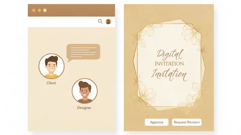 Berbagai pilihan platform undangan digital di layar komputer