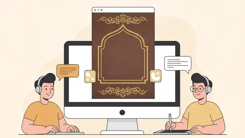 Pengantin melihat fitur galeri foto di undangan digital mereka