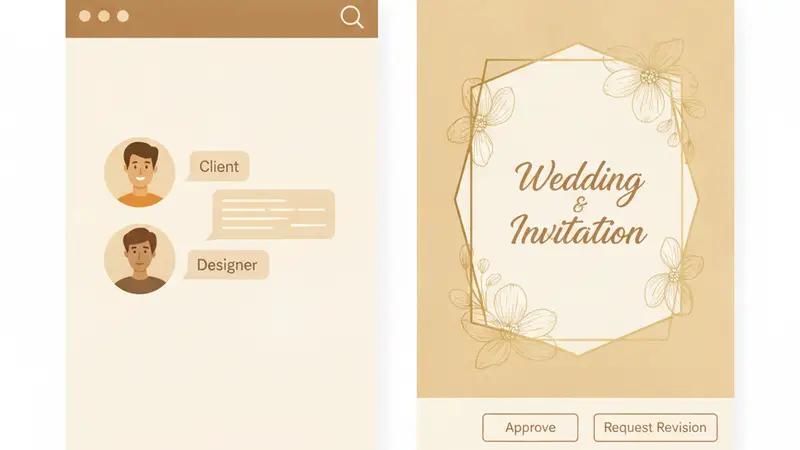 Pengantin melihat fitur peta lokasi di e invitation wedding