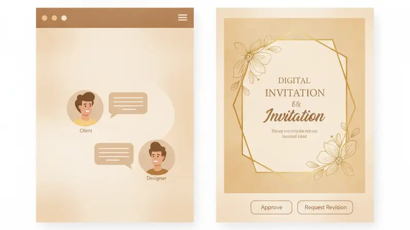 Contoh tampilan invitation card online di smartphone