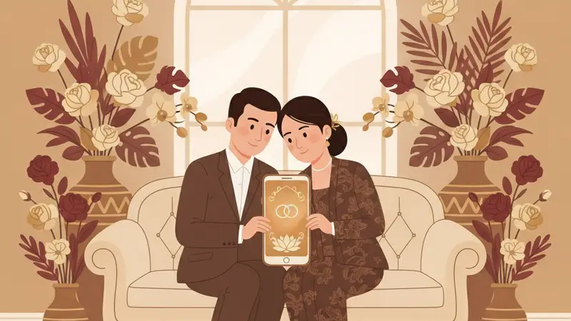 Ilustrasi cara membuat template undangan digital
