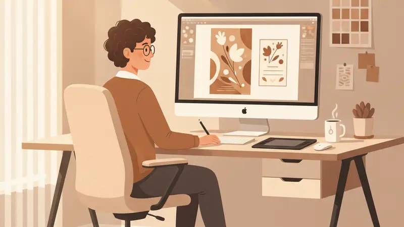 Pasangan melihat contoh desain wedding invitation online di tablet