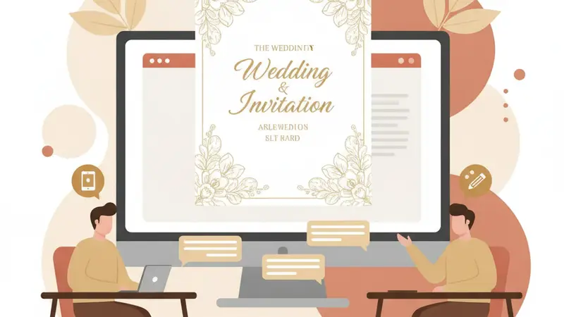 Desain undangan pernikahan online dari Sannubari yang elegan