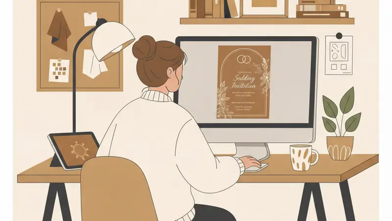 Tangan memegang smartphone menampilkan web wedding invitation dengan peta lokasi