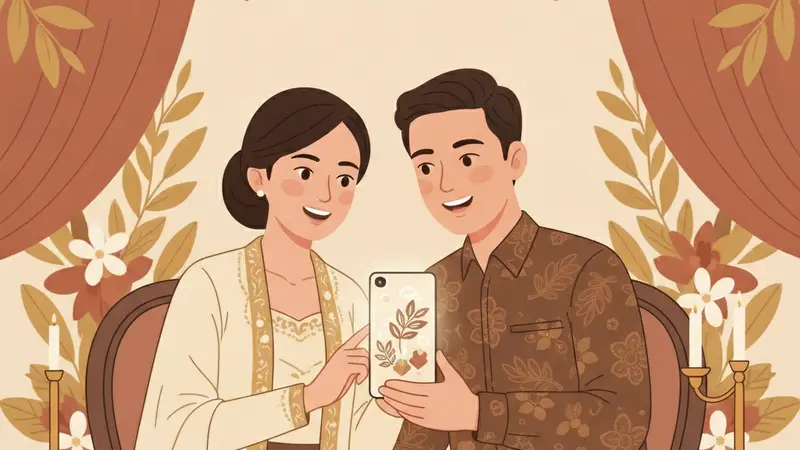 Contoh undangan lamaran online dengan desain elegan