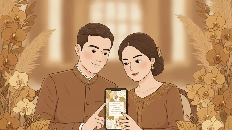 Contoh Undangan Metatah Online dengan Desain Tradisional Bali