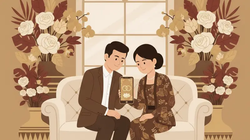 Contoh Undangan Pernikahan Digital Bahasa Inggris Elegan