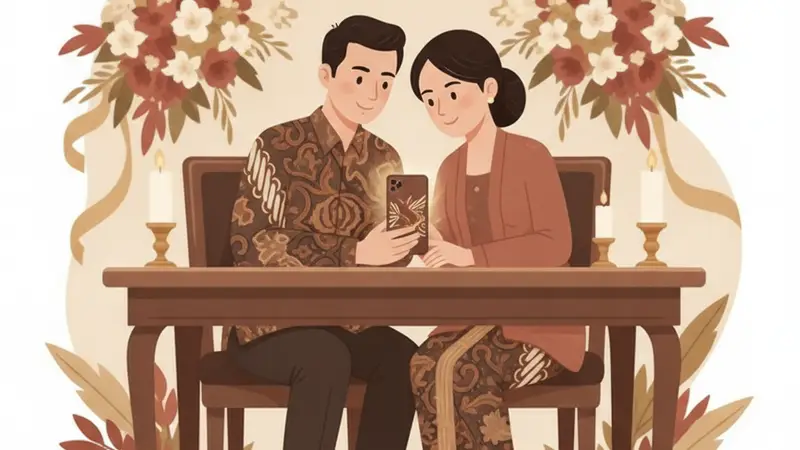 Contoh undangan web nikah dengan desain modern dan elegan