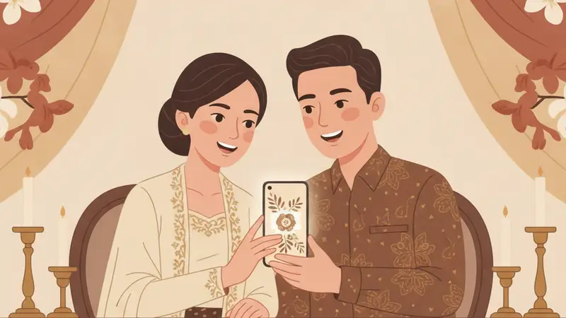 Cover Undangan Online Pernikahan Elegan