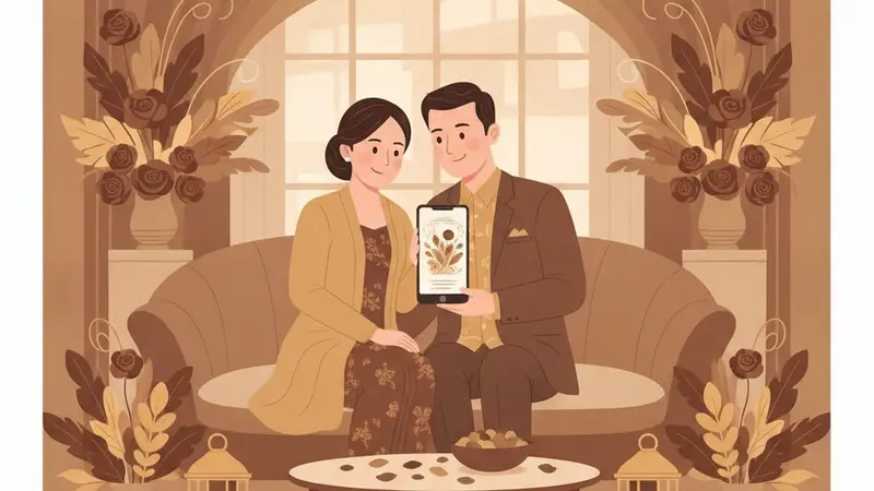 Ilustrasi mesin digital printing undangan sedang mencetak