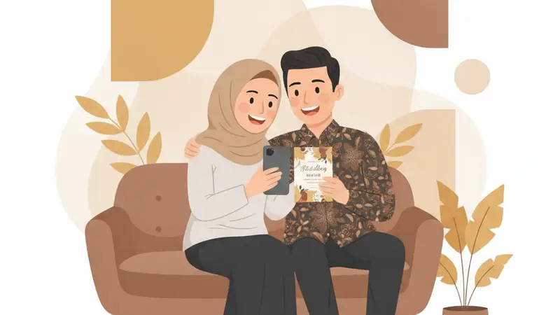 Desain undangan digital profesional dari Sannubari di layar ponsel