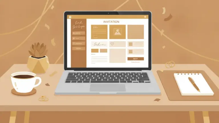 download template undangan pernikahan digital kosong ppt - ilustrasi 4