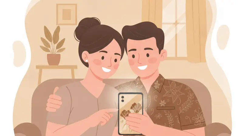 Tampilan undangan digital pernikahan dengan fitur RSVP dan galeri foto