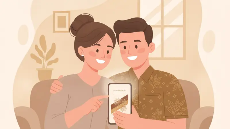 Ilustrasi tampilan harga undangan digital pernikahan Sannubari